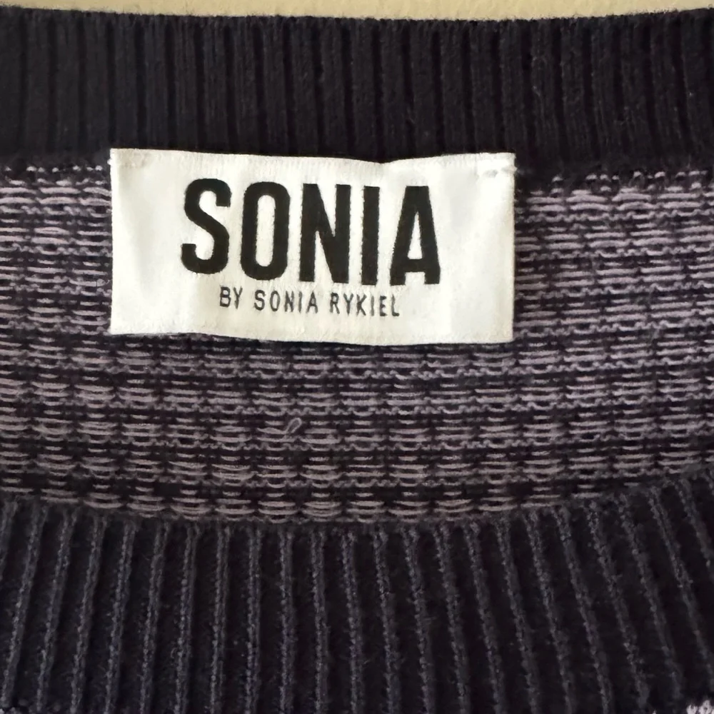 Sonia Rykiel Striped Knit Top in Navy and White 465 - Picture 4 of 6